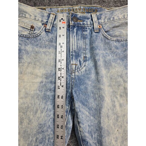 American Eagle Mens Original Bootcut Jeans 30x32 Light Acid Wash 100% Cotton - Picture 5 of 8